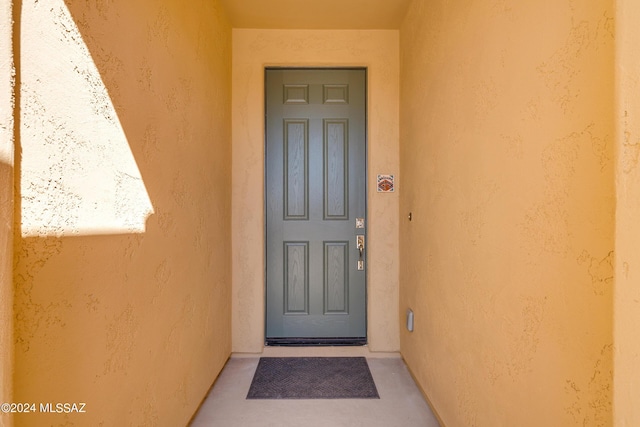 view of doorway to property