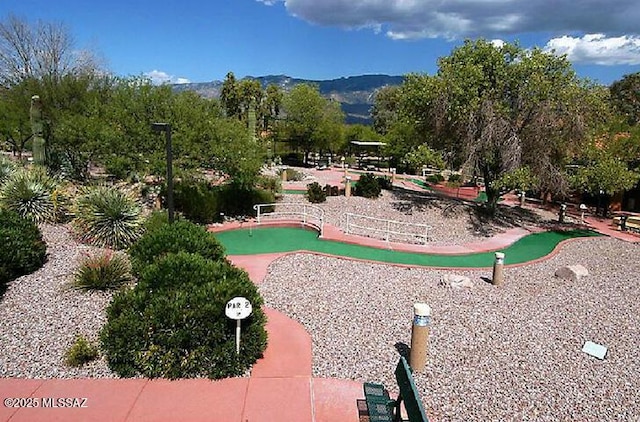 view of property's community with a mountain view