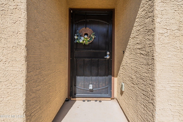 view of doorway to property