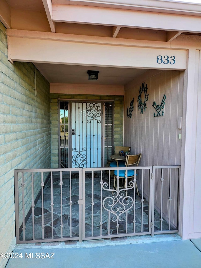 view of doorway to property