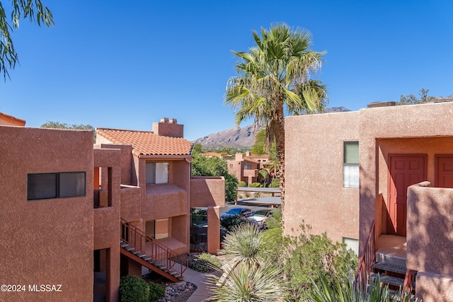 view of property featuring a mountain view