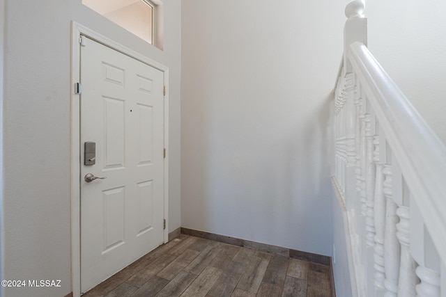 entryway featuring dark hardwood / wood-style flooring