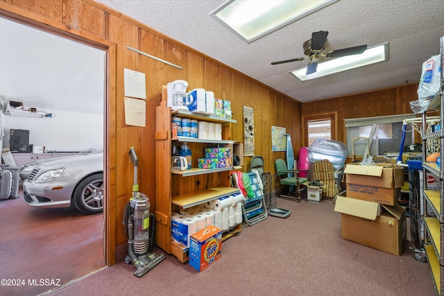 storage with ceiling fan