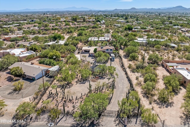 aerial view featuring a mountain view