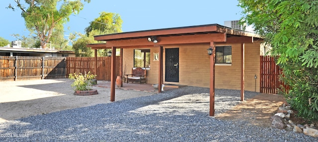 exterior space with a patio