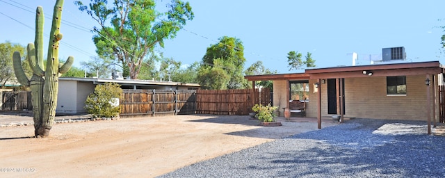 view of patio with central AC