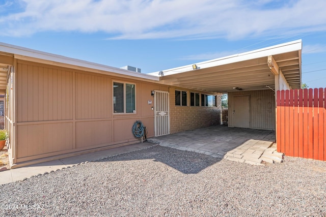 view of front of home with a patio