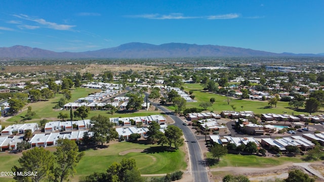 bird's eye view featuring a mountain view