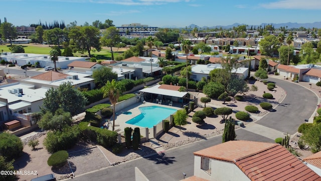 drone / aerial view with a residential view