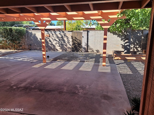 view of patio / terrace with a pergola