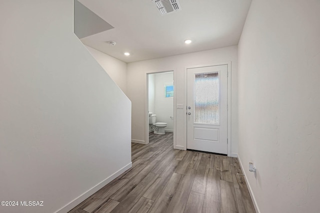 foyer featuring light hardwood / wood-style flooring