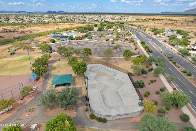 bird's eye view featuring a mountain view