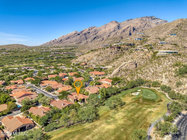 aerial view featuring a mountain view