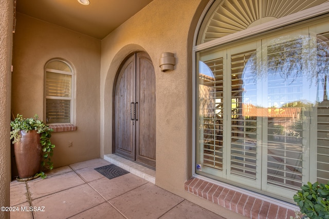 entrance to property with french doors