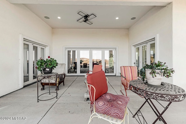 view of patio with french doors