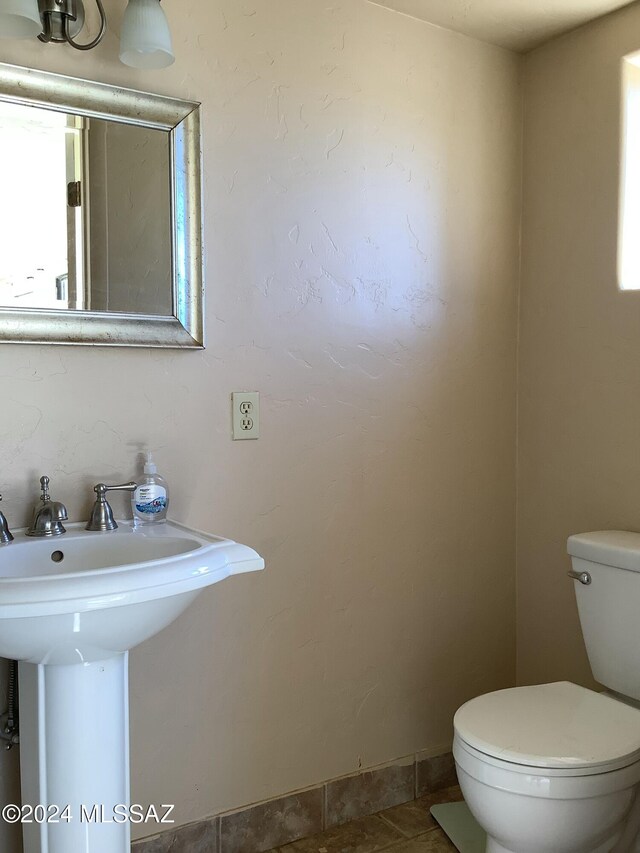 bathroom with toilet and sink