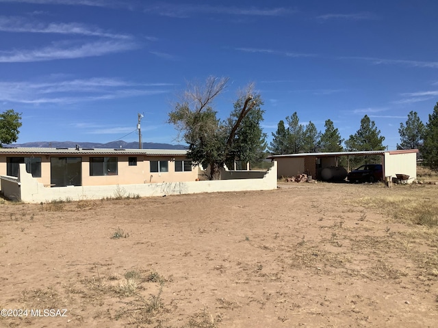 7857 W Winchester Easement, Willcox, AZ 85643 - back of property with solar panels