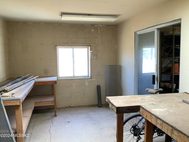 7857 W Winchester Easement, Willcox, AZ 85643 - miscellaneous room with unfinished concrete floors