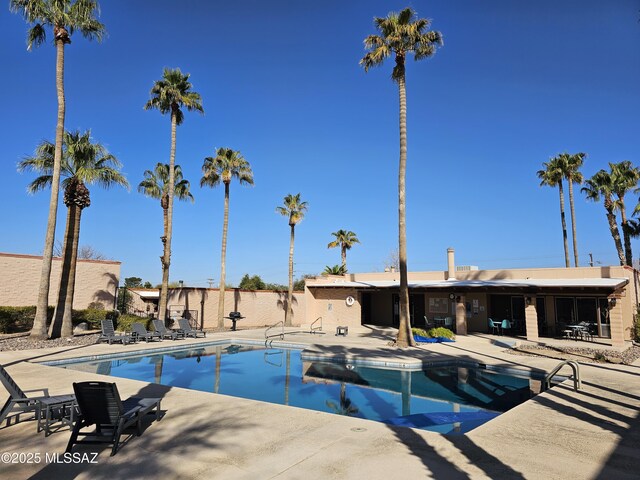 view of pueblo revival-style home