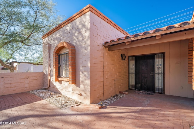 view of exterior entry