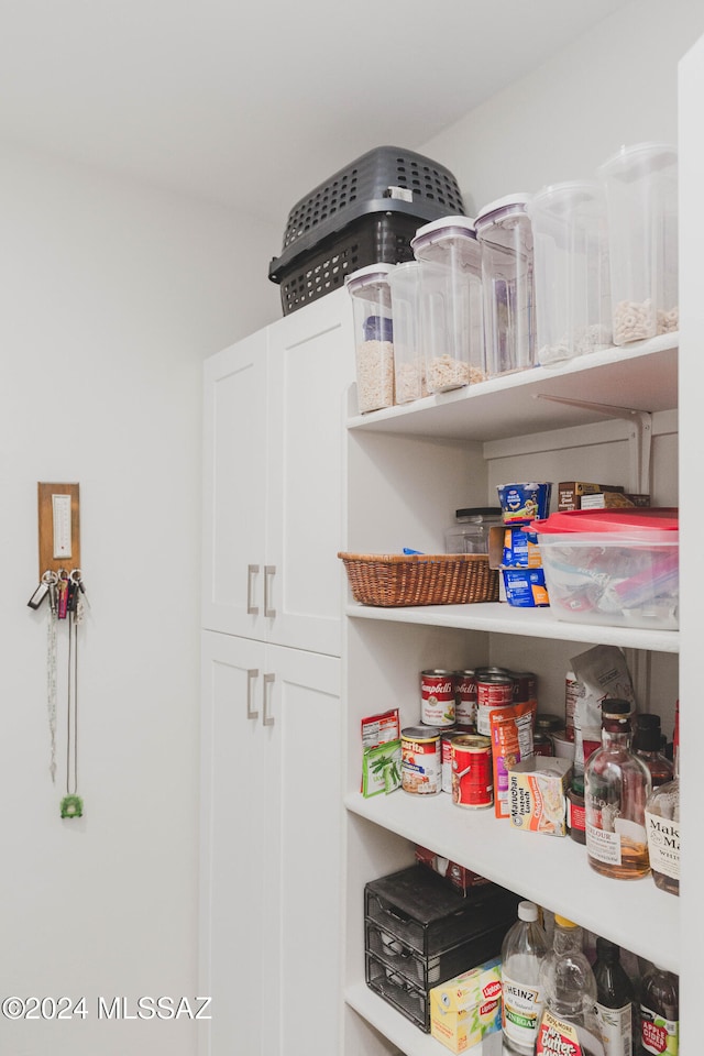 view of pantry