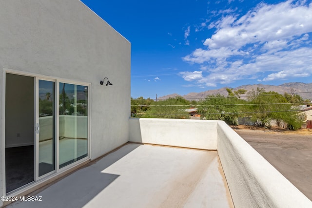 balcony with a mountain view