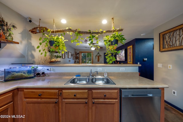 kitchen featuring dishwasher and sink