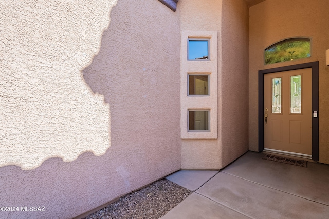 view of doorway to property