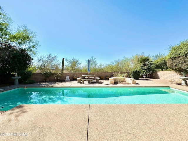 view of pool with a patio