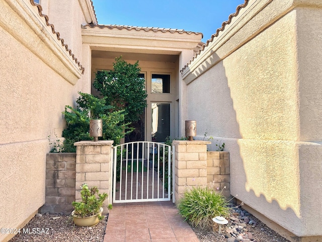 view of doorway to property