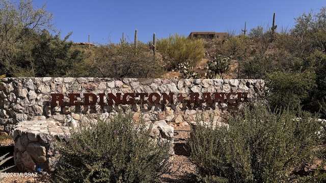 view of community sign