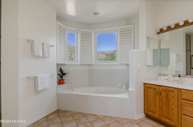 bathroom featuring a bathtub and vanity