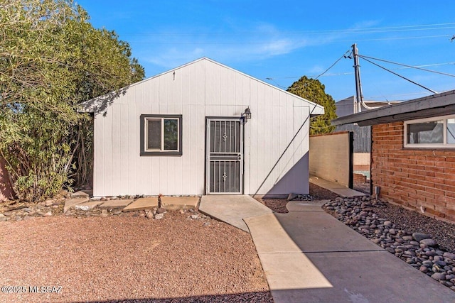 view of outbuilding with an outbuilding