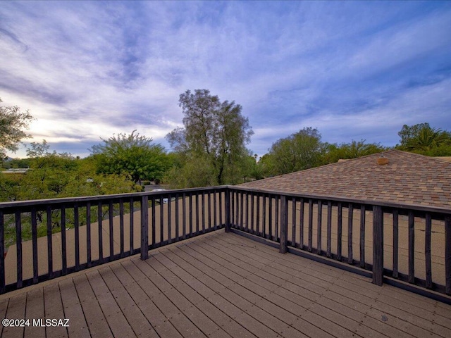 view of deck at dusk