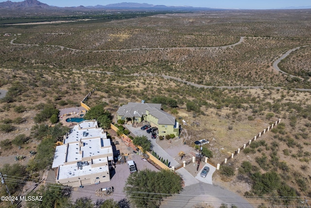 bird's eye view with a mountain view