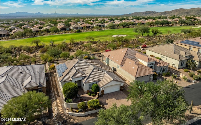 bird's eye view featuring a mountain view