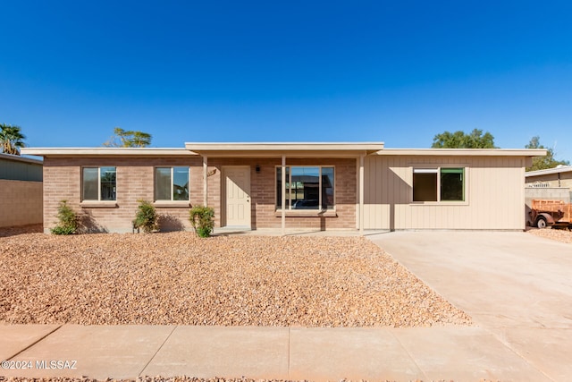 view of ranch-style home