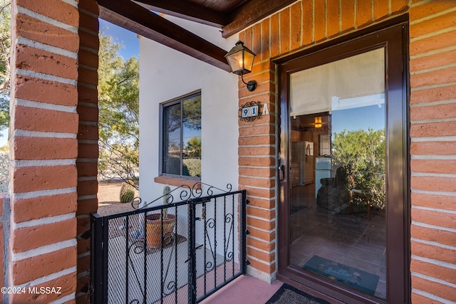 view of doorway to property