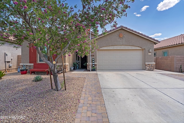 view of front of house featuring a garage