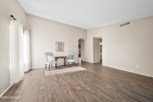 unfurnished room featuring wood-type flooring