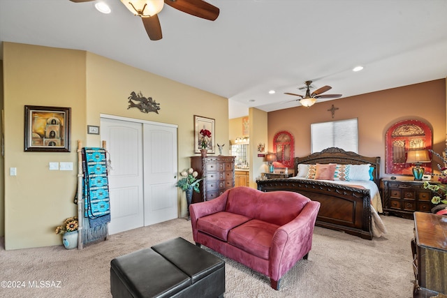 19931 S Sterling Ave, Mammoth, AZ 85618 - carpeted bedroom with a closet and ceiling fan