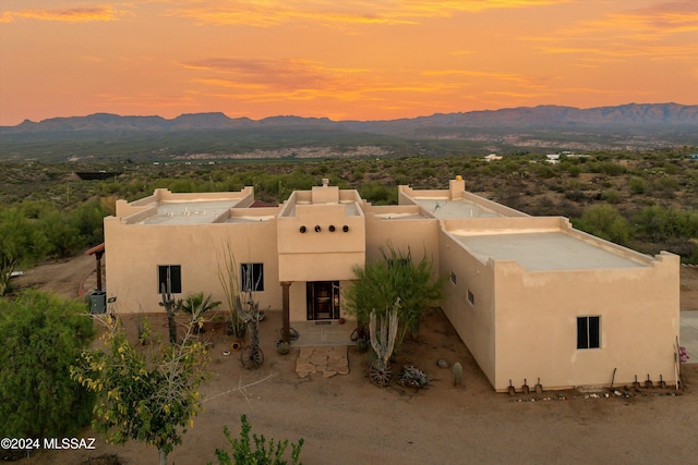 19931 S Sterling Ave, Mammoth, AZ 85618 - aerial view at dusk with a mountain view