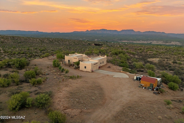 19931 S Sterling Ave, Mammoth, AZ 85618 - aerial view at dusk with a mountain view