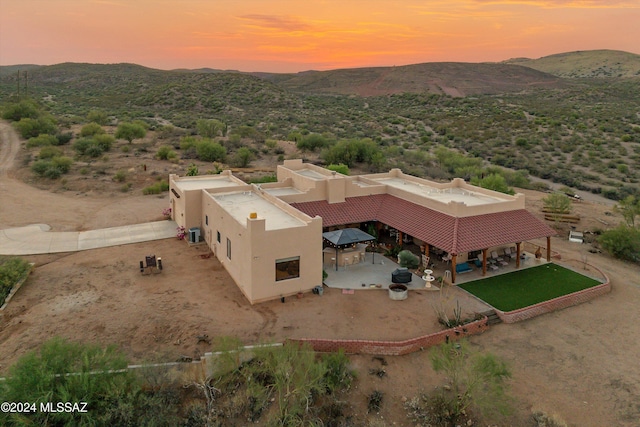 19931 S Sterling Ave, Mammoth, AZ 85618 - aerial view at dusk with a mountain view