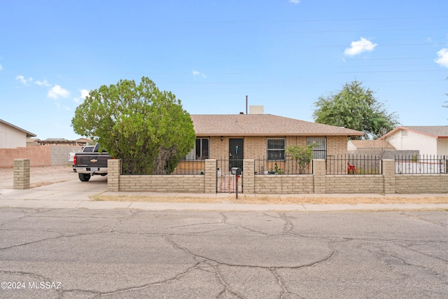 view of ranch-style home