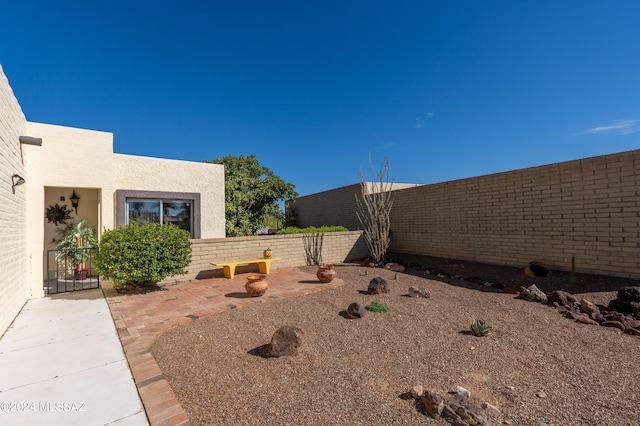 view of yard featuring a patio