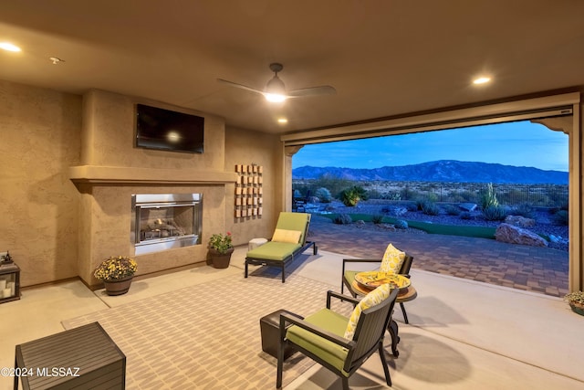 view of patio / terrace with ceiling fan