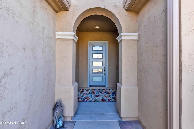 view of doorway to property