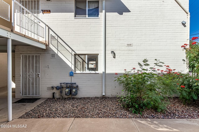 exterior space with a balcony