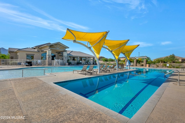 view of pool with a patio